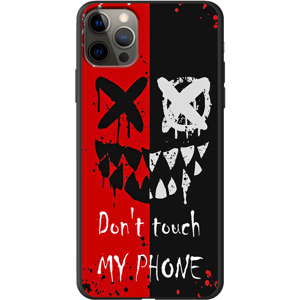 Чохол Boxface iPhone 12 Pro Max Bad Smile Чорний силікон (41085-up2468-41090)