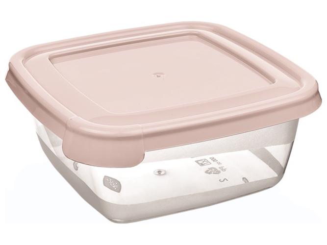 Контейнер пластиковый Bager Cook&Keep MIX квадратный 1,5 л Розовый (MLM-BG-621)