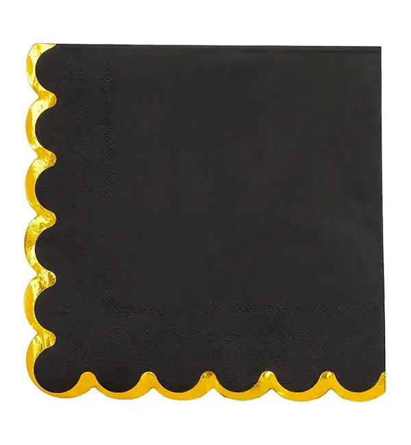 Набор салфеток праздничных 20 шт. 33х33 см Black (32177923)