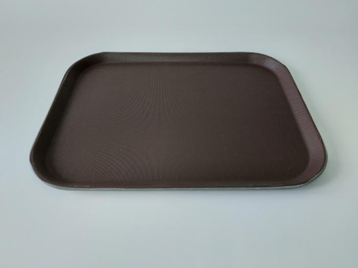Поднос для бара антислип прорезиненный прямоугольный 41х31/37х27 см (18100)