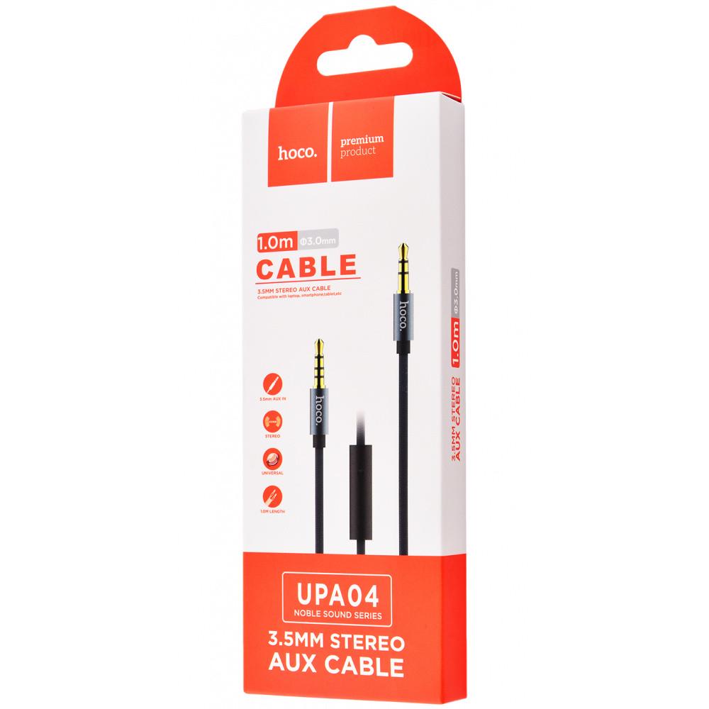 Кабель аудіо Hoco UPA04 з мікрофоном Aux 1 м Grey (00000031094_1)