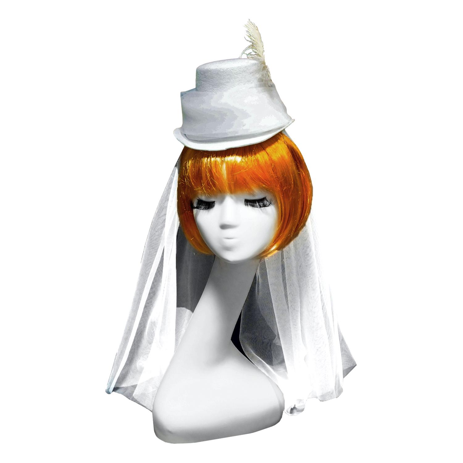 Шляпка Seta Decor Наездница Белый (16-713WT)