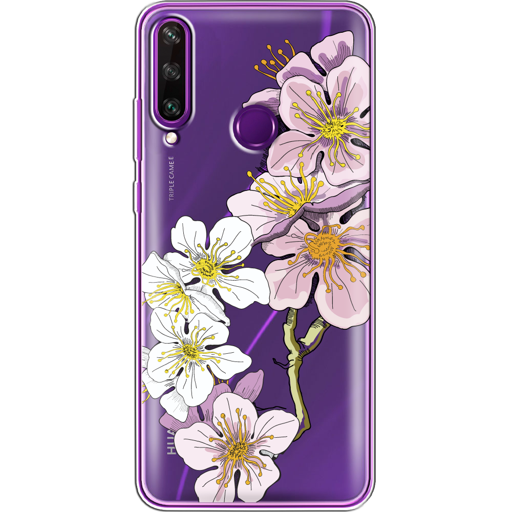 Чехол Boxface Huawei Y6p Cherry Blossom Прозрачный силикон (40017-cc4-40017)