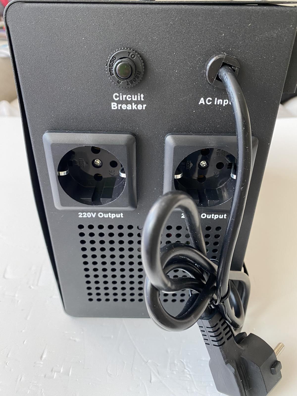 Источник бесперебойного питания Vinga QWMPS-800 500 Вт 12 В с правильной синусоидой под внешнюю батарею ток заряда 15А - фото 3