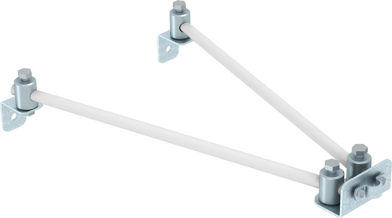 Набор изолированных штанг OBO Bettermann 101 VS-16 V-образное 750 мм под дюбеля на фасаде стеклопластик.