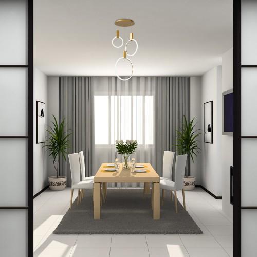 Люстра с пультом управления Grand Feron AL6500 50 Вт 2700-6500 К Золото (40241) - фото 2 Люстра с пультом управления Grand Feron AL6500 50 Вт 2700-6500 К Золото (40241) - фото 2