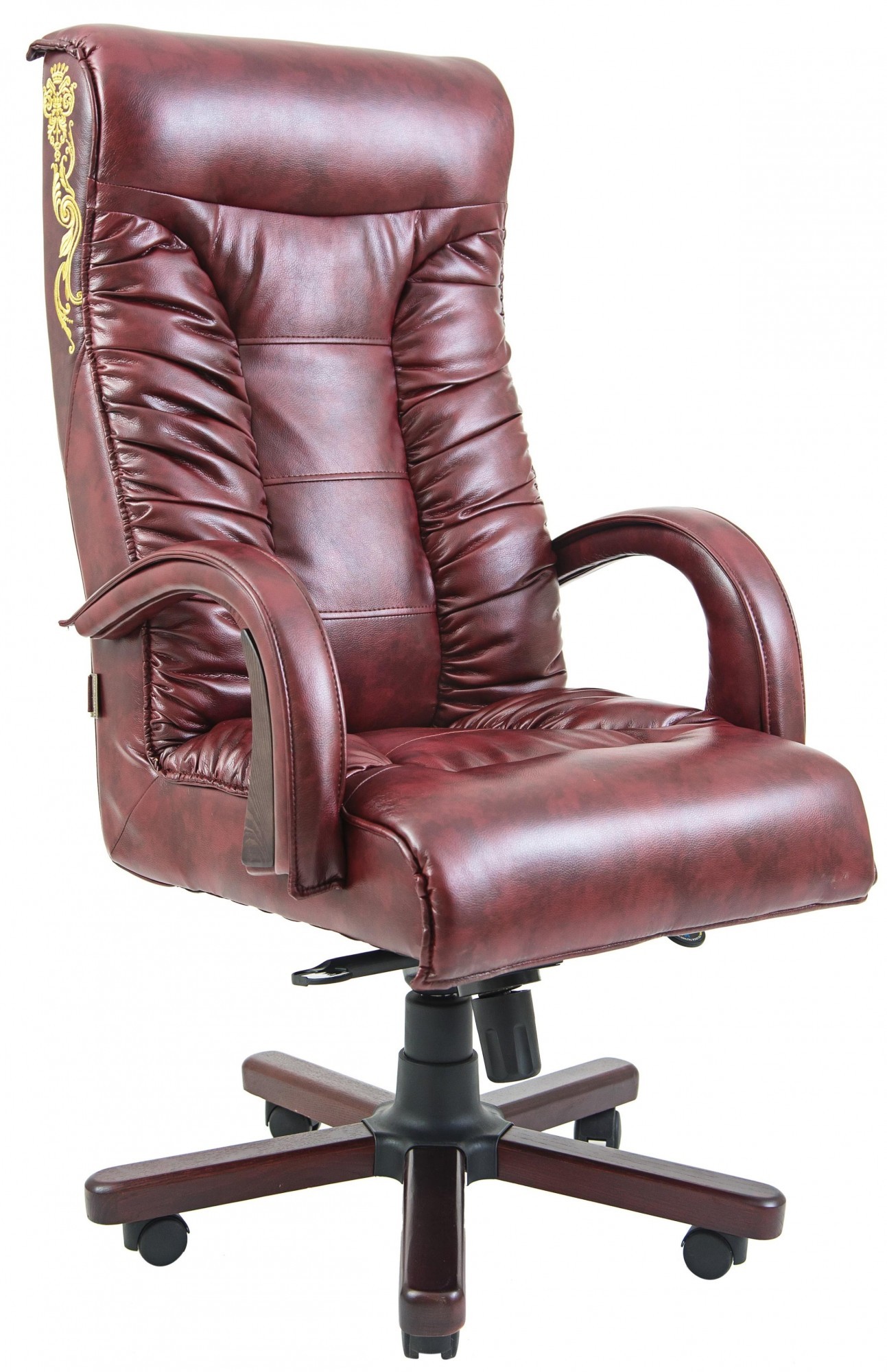 Офисное кресло руководителя Richman Оникс Мадрас Wood Принт М3 MultiBlock Бордовый (6013ee36ee03ef61f515ded2)