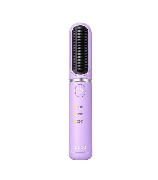 Расческа беспроводная DOCO Wireless Straight Hair Comb with Straight Curls WH001 Purple (37019823)