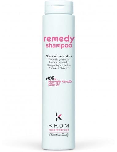 Шампунь відновлюючий KROM Remedy з рослинним кератином та олією оливи 250 мл