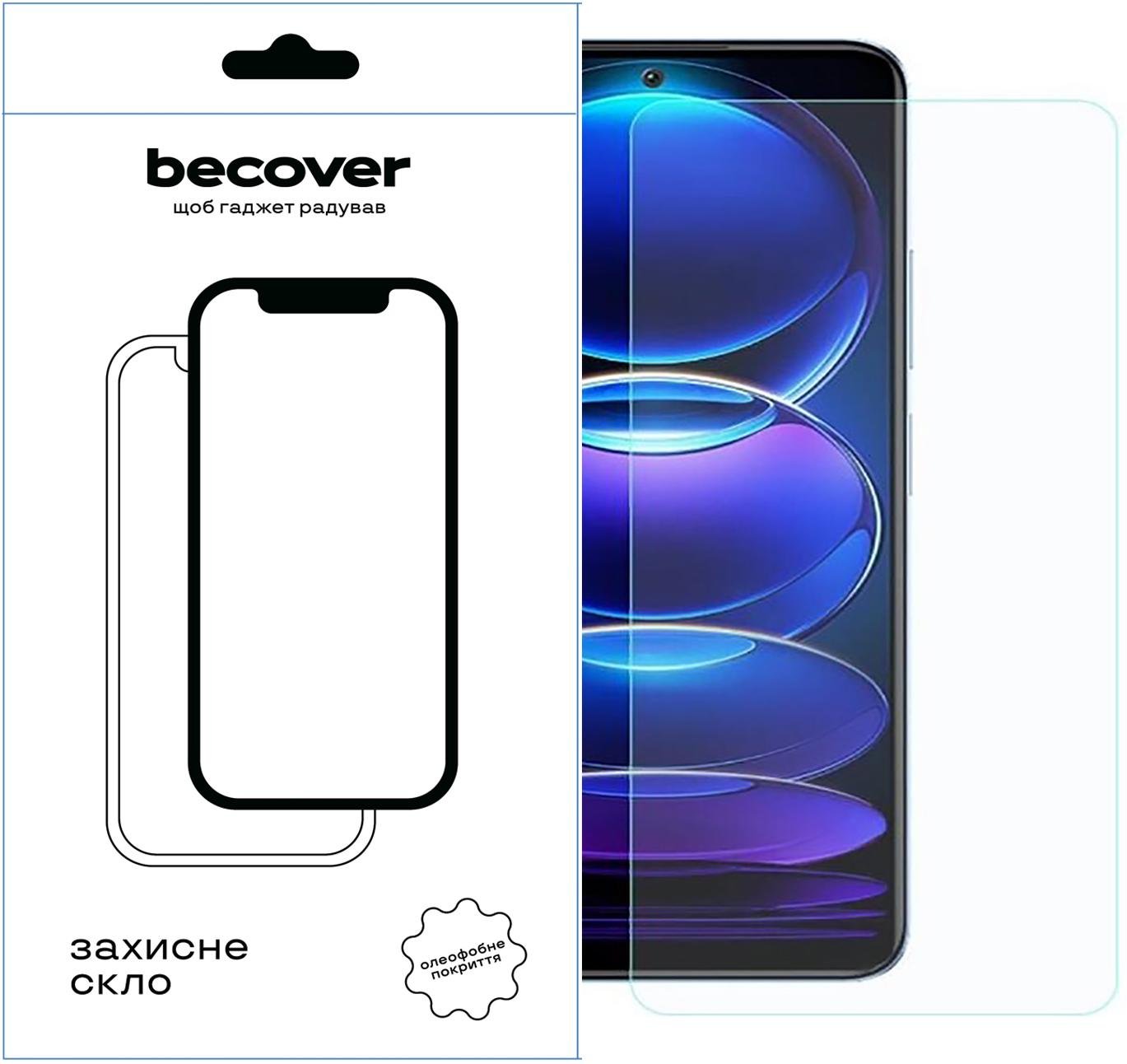 Захисне скло BeCover для Xiaomi Redmi Note 12 4G/Note 12 5G/Xiaomi Poco X5 5G 3D Crystal Clear Glass (709254) - фото 2