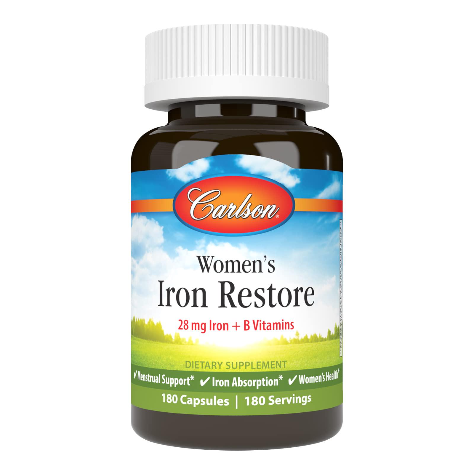 Залізо для жінок Carlson Womens Iron Restore 180 capsules Залізо для жінок Carlson Womens Iron Restore 180 capsules