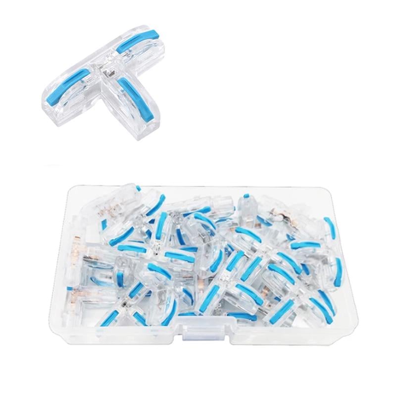 Набор клемм Tactix 0,08-4 мм2 32А 1-2 проходная одинарная Т-подобная 39х26,2х14,5 мм 25 шт. Синий (T11TB-25box)