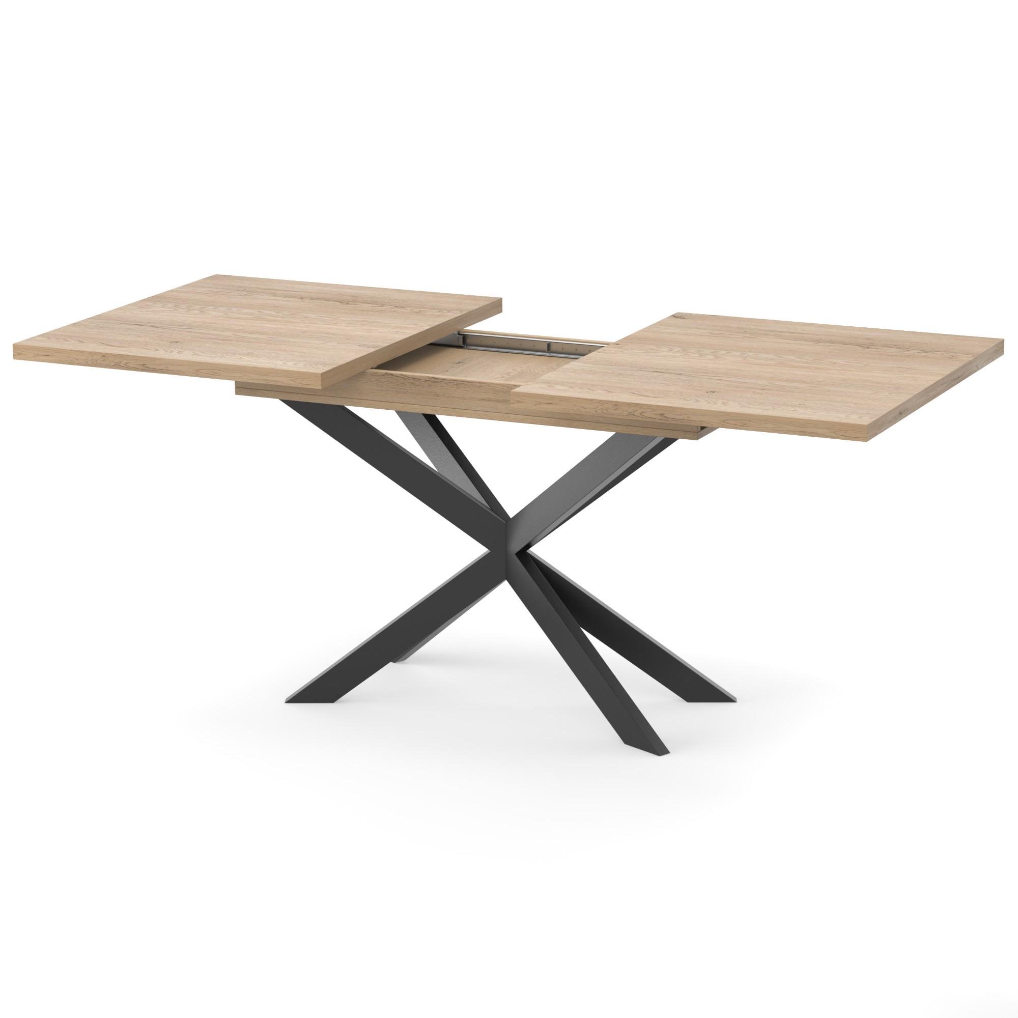 Обеденный стол раздвижной Спайдер ДСП 1400x800 мм Дуб кремона Торро/Черный (9197711) - фото 2 Обеденный стол раздвижной Спайдер ДСП 1400x800 мм Дуб кремона Торро/Черный (9197711) - фото 2