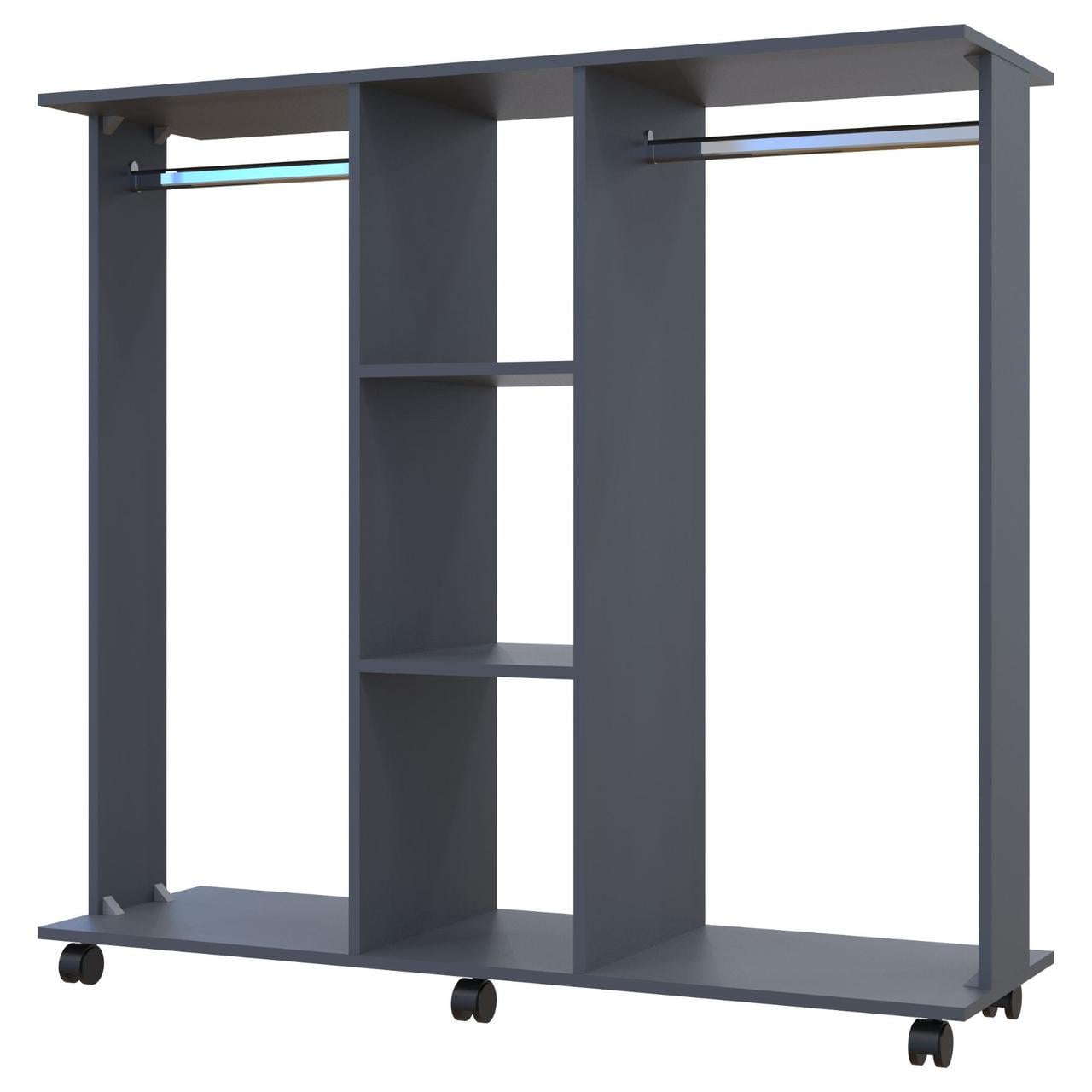 Устойчивая гардеробная Doros Д3 130х40,6х121 см Графит (DRS-011424) Устойчивая гардеробная Doros Д3 130х40,6х121 см Графит (DRS-011424)