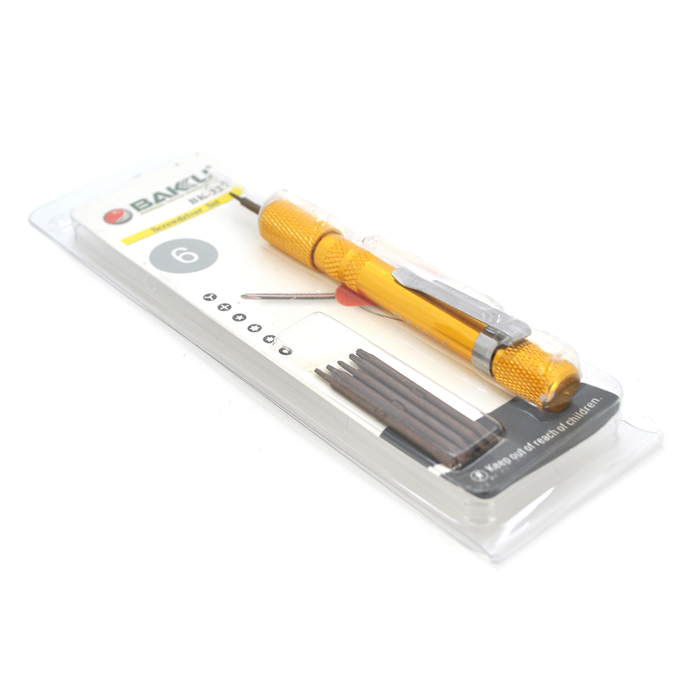 Набір інструментів BAKKU BK-327 сталь ручка із насадками 6 шт. (YUT_V2902)