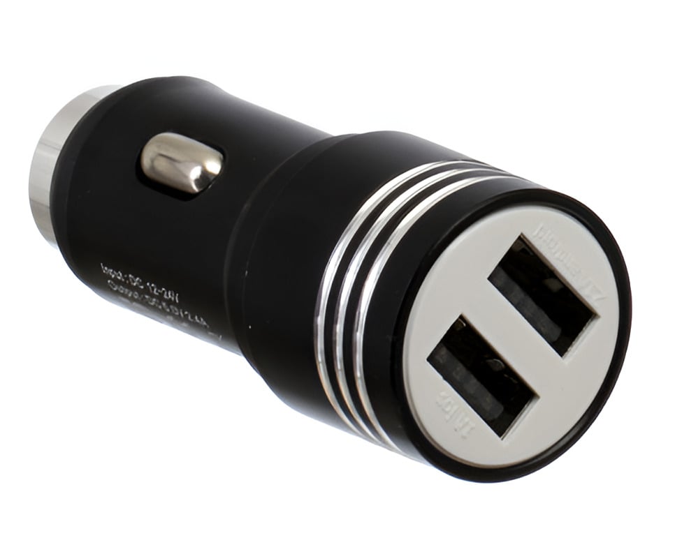 Зарядное устройство в автомобиль USB Hammer 0068 YZS-A-01 12-24V Черный (26938512)