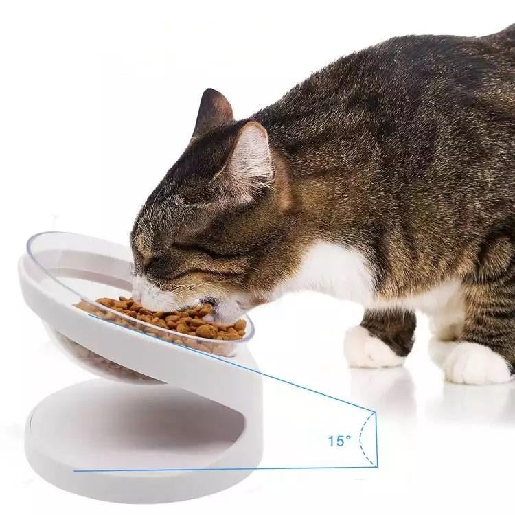 Миска для кошек и маленьких собак TRYshop под углом 200 мл Белый (1706557075) - фото 7