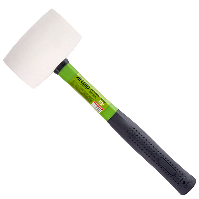 Киянка резиновая с комбинированной ручкой белая резина 340 г (52095)