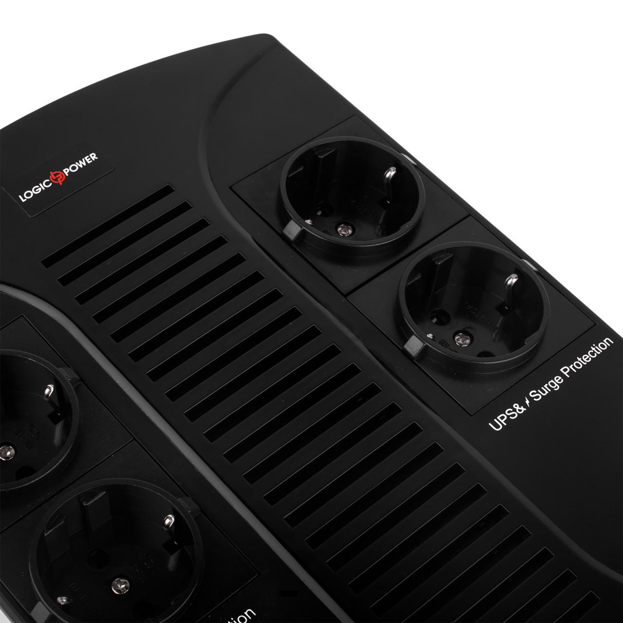 ДБЖ LogicPower LP 650 VA-PS 390 Вт лінійно-інтерактивний - фото 3 ДБЖ LogicPower LP 650 VA-PS 390 Вт лінійно-інтерактивний - фото 3