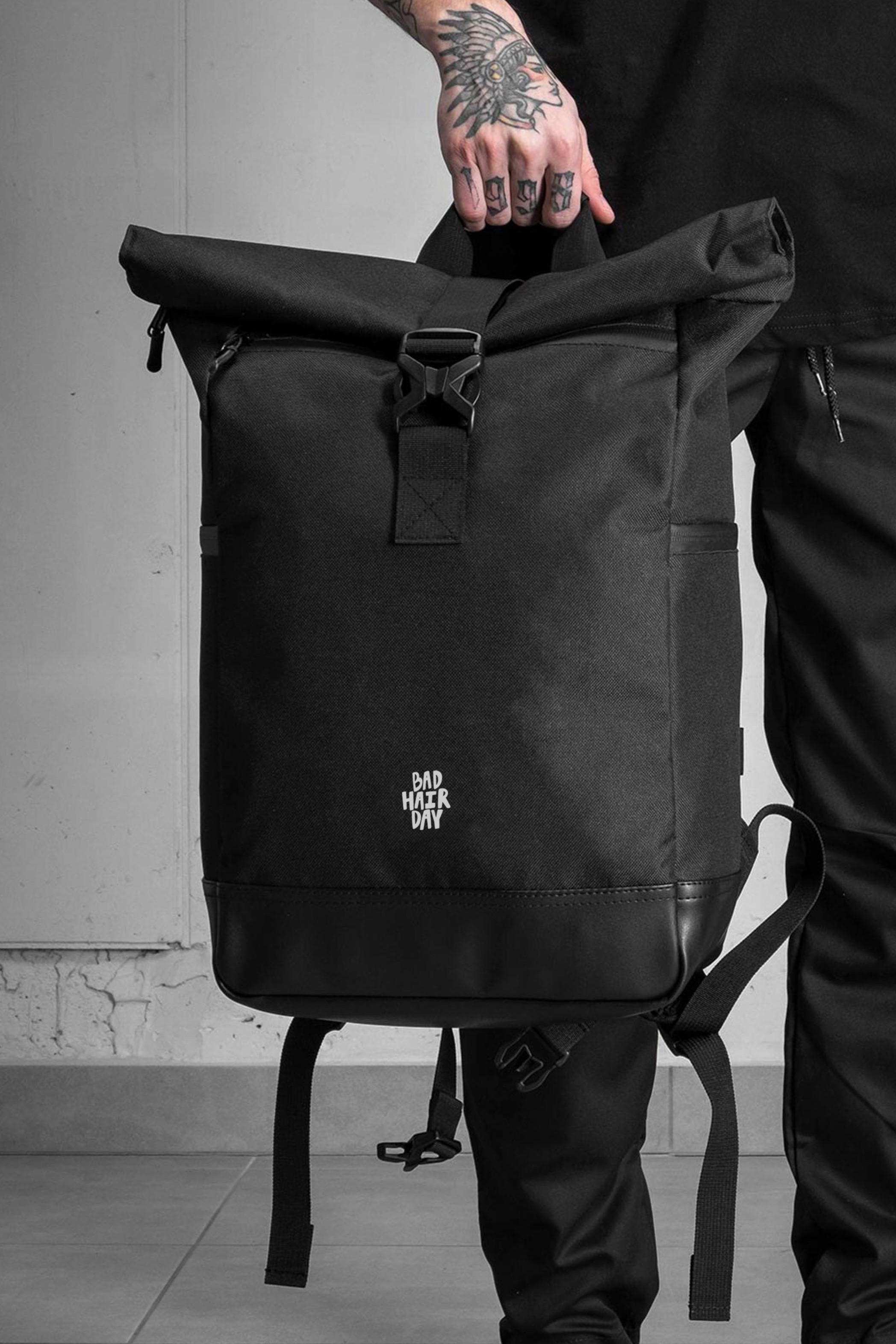 Рюкзак-роллтоп повседневный Without унисекс с принтом BadHair Black (8049996)