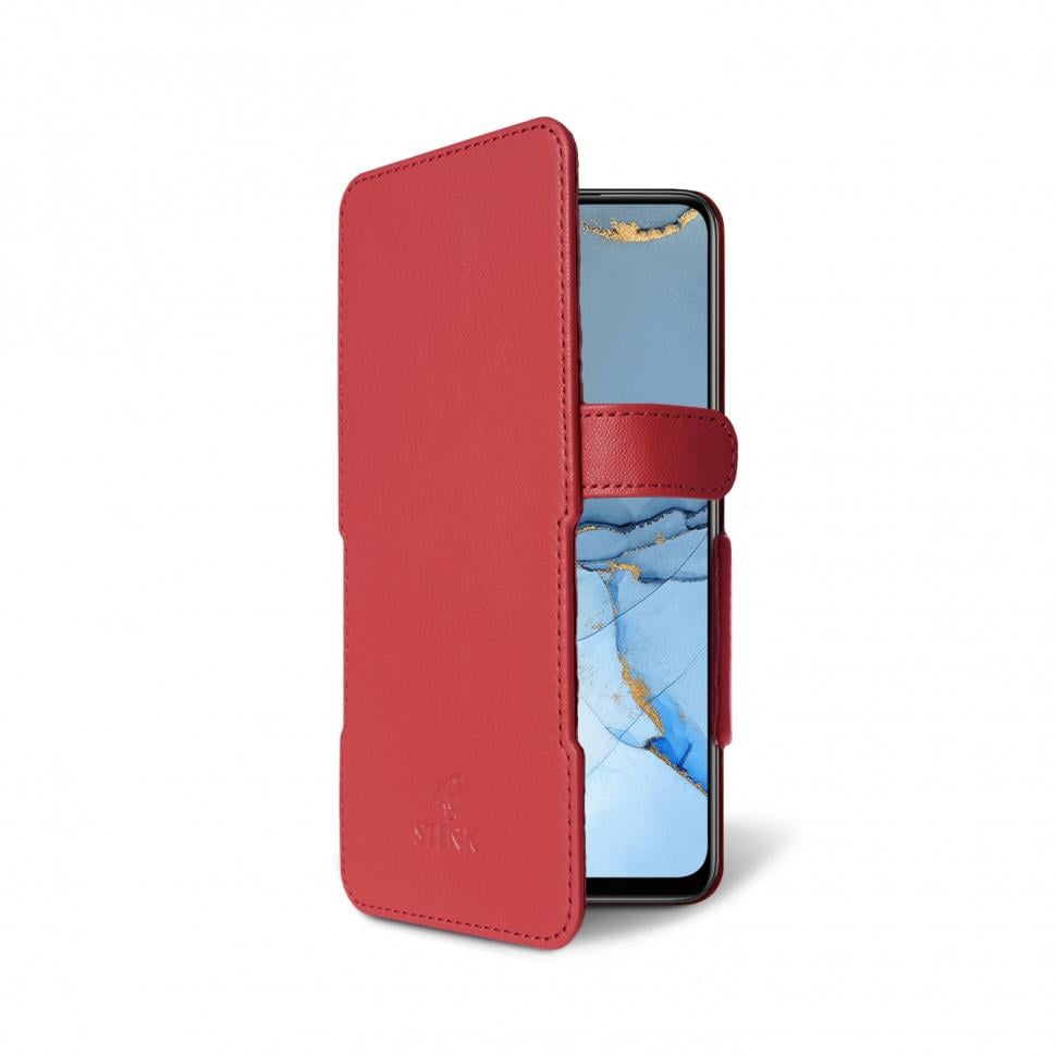Чехол книжка Stenk Prime для OPPO Reno3 Красный (65372)