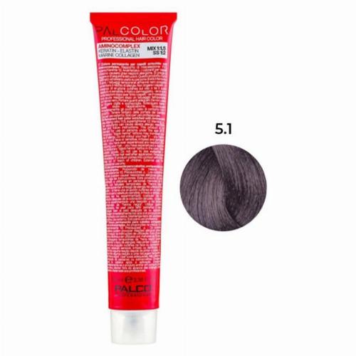 Крем-краска для волос профессиональная PALCO с комплексом аминокислот 100 мл 5.1 светло-коричневый ясень (2516569467)