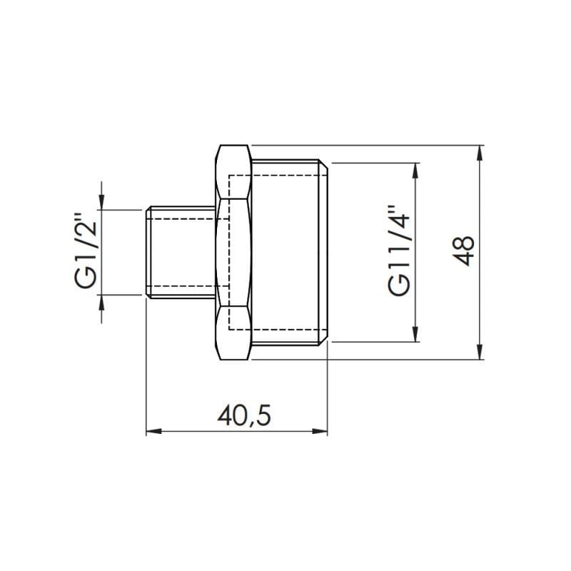 Ниппель редукционный SD Forte SF3593215 1 1/4"х1/2" (FRRS00002581) - фото 2