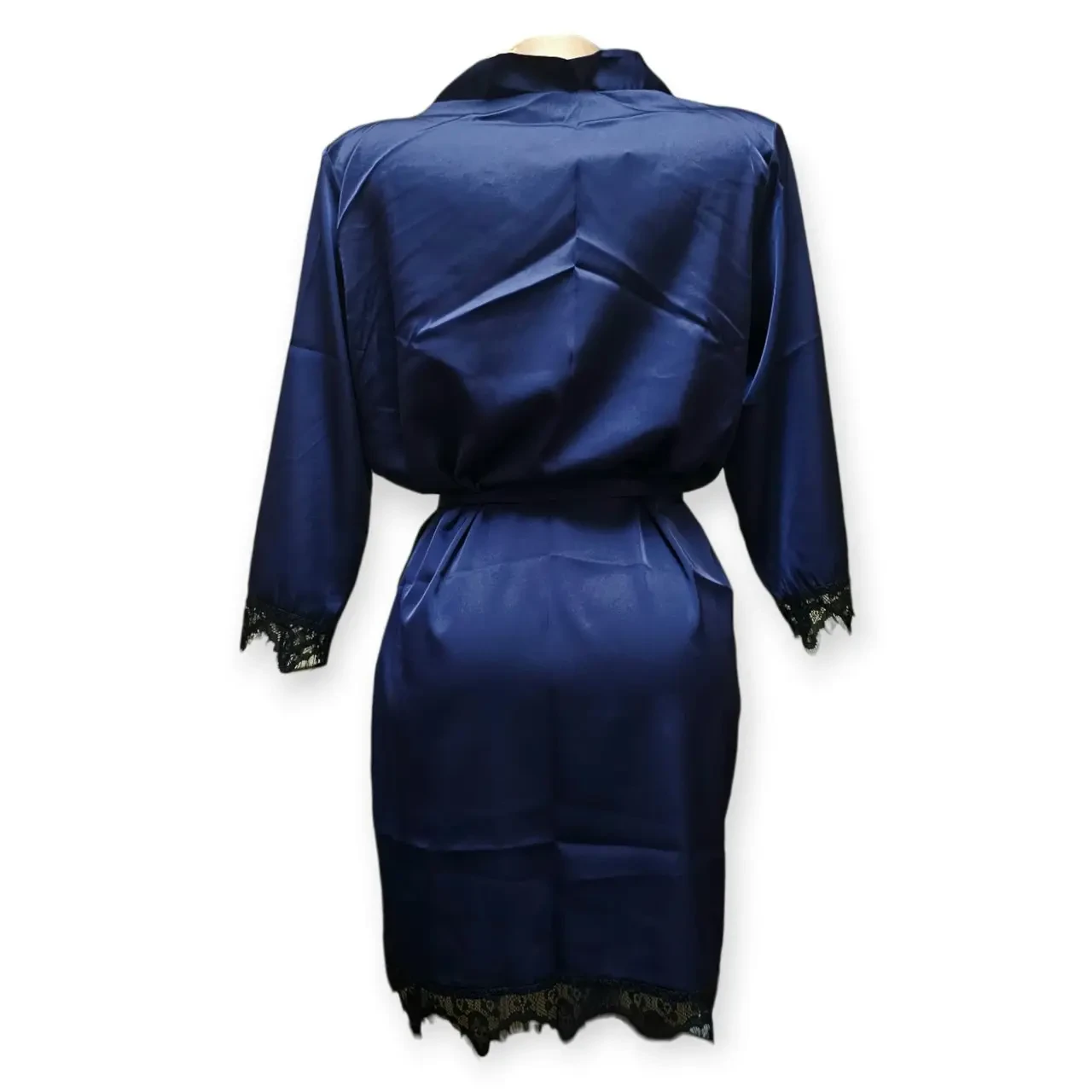 Халат женский шелковый M Синий (2000284390) - фото 2 Халат женский шелковый M Синий (2000284390) - фото 2