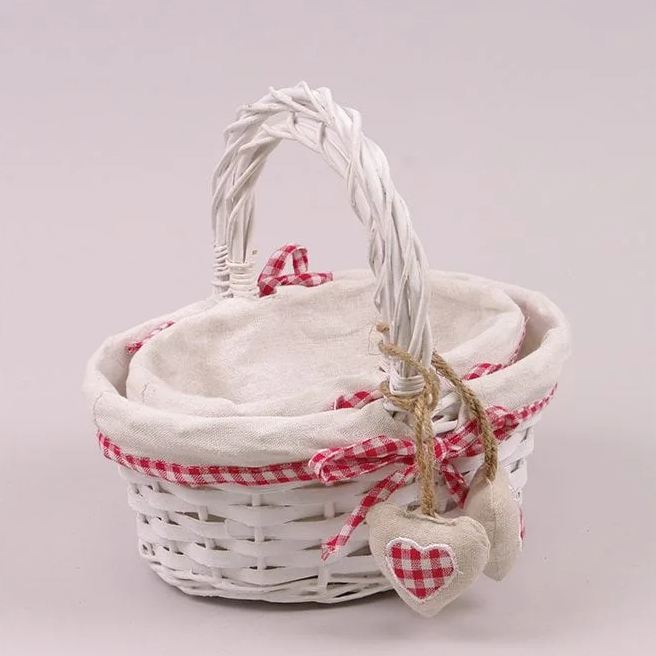 Комплект корзин с тканью Flora 2 шт. Белый (50079)