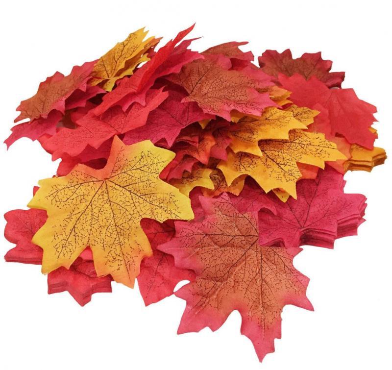 Набор осенних листов для рукоделия 8х8 см 200 шт. (VA-Autumn leaves 200 pcs) - фото 2