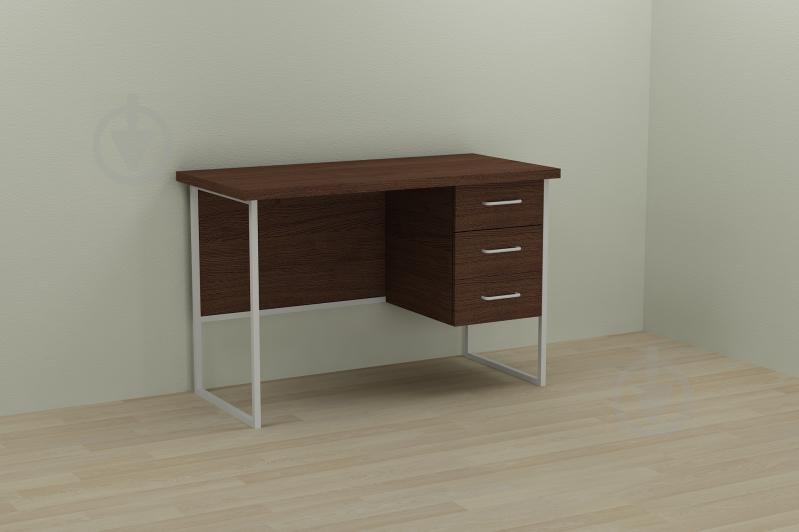 Компьютерный стол Ferrum-decor Гарри 75x140x70 белый ДСП Венге 32мм