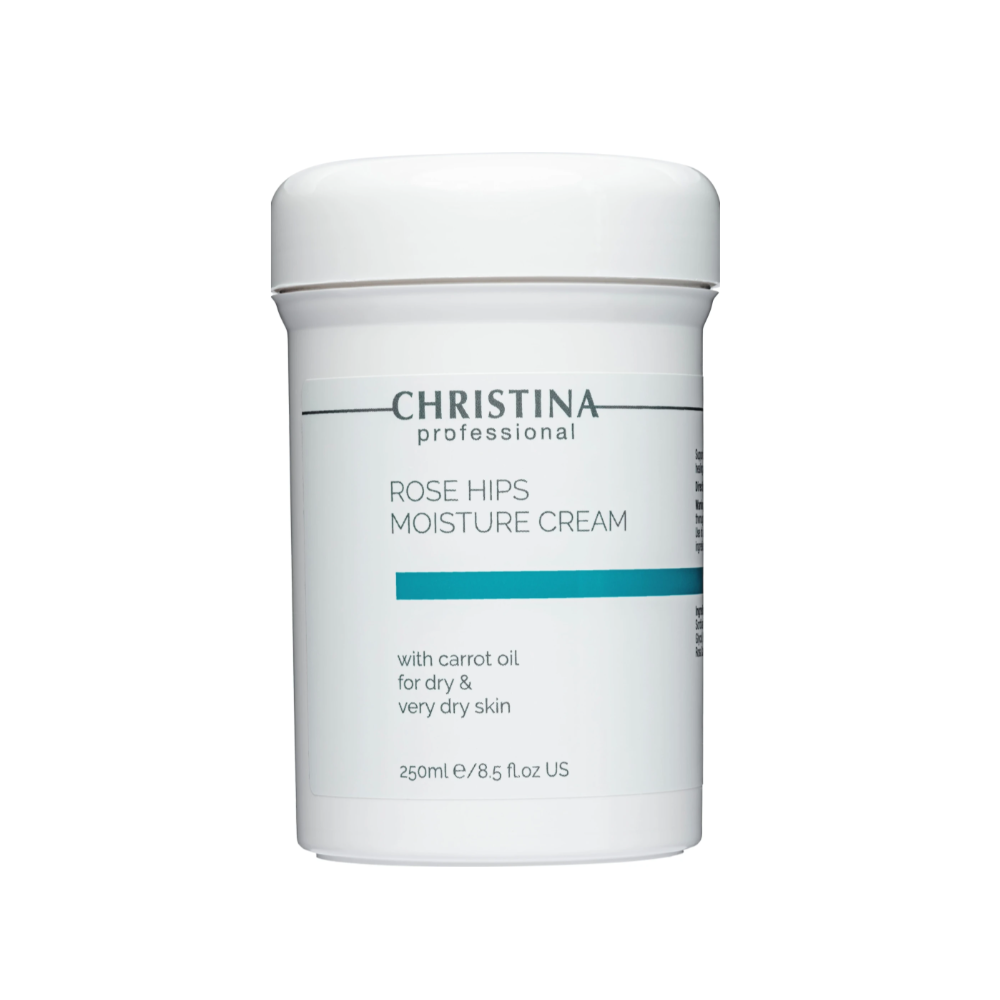 Крем зволожувальний з олією шипшини і моркви для сухої шкіри CHRISTINA Rose Hips Moisture Cream with Carrot Oil 250 мл