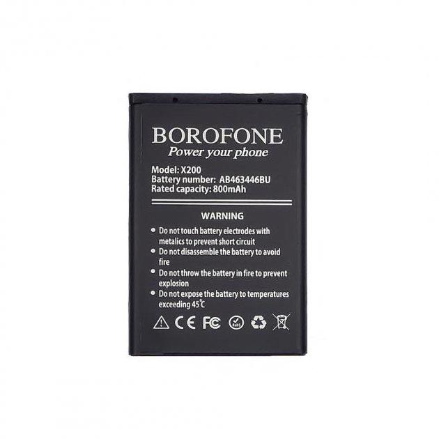 Акумулятор Borofone AB463446BU для Samsung X200/B110/B130/C140/C160/C240/C300/C3010/C3520/C5010 (BOS0011803) Акумулятор Borofone AB463446BU для Samsung X200/B110/B130/C140/C160/C240/C300/C3010/C3520/C5010 (BOS0011803)