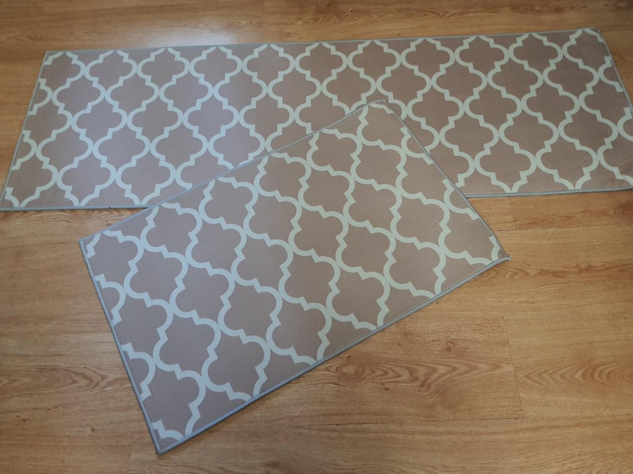 Килимки для дому універсальні Homytex 50х80/50х150 см 2 пр. Beige-pudra (арт. НТ-6880) - фото 6