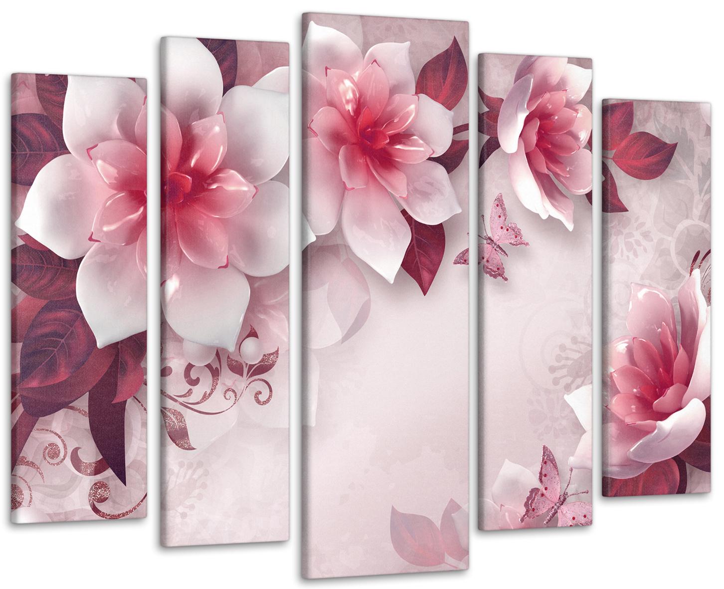 Картина модульная Абстракция Цветы 110х160 см (Art-410_5)