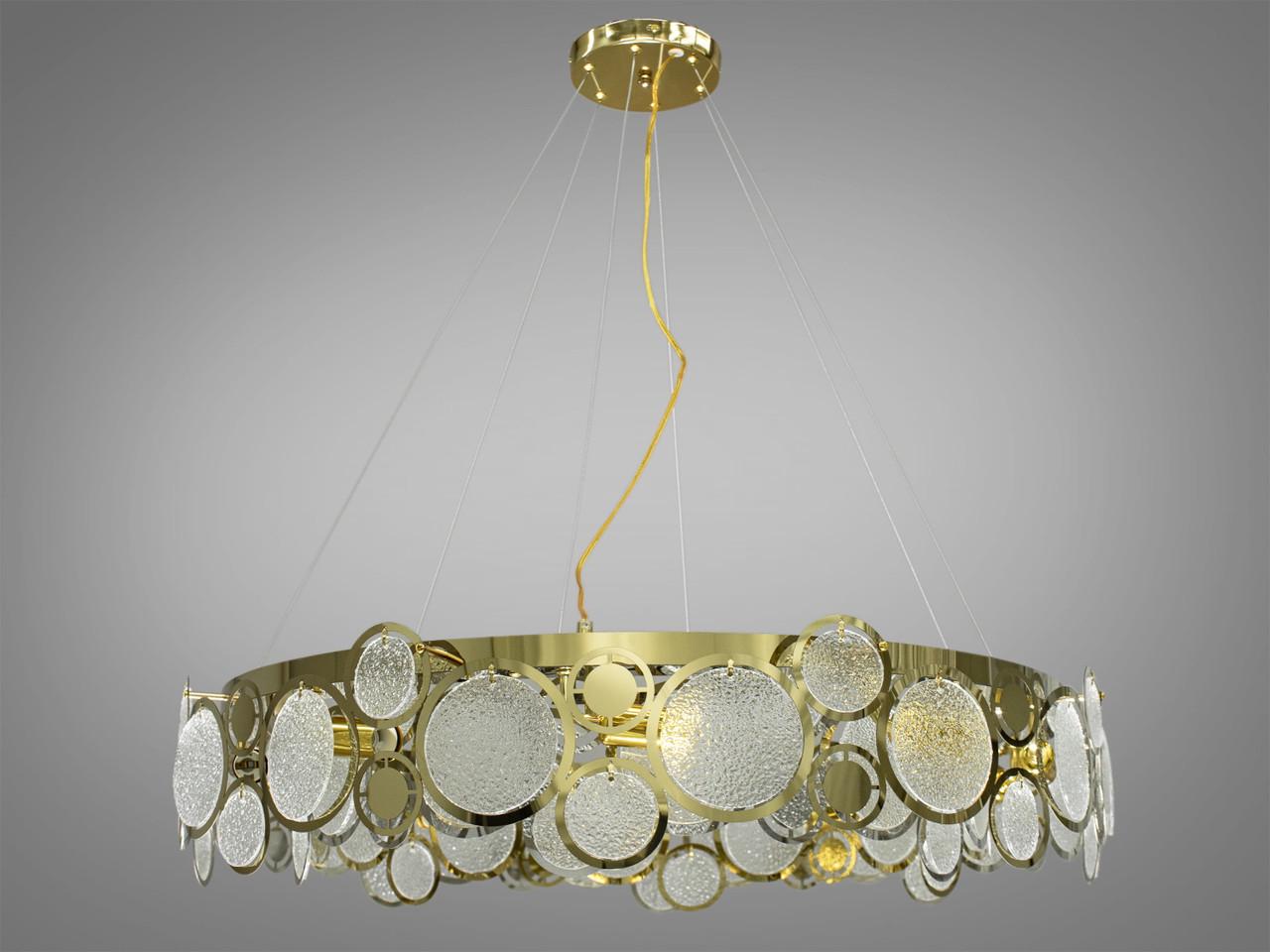 Люстра-подвес с круглыми стеклянными элементами 6803-800G (2437589114)