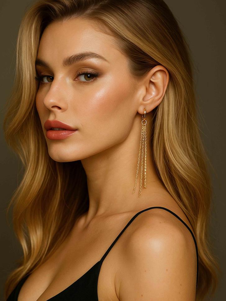 Серьги с цепочками (5159)