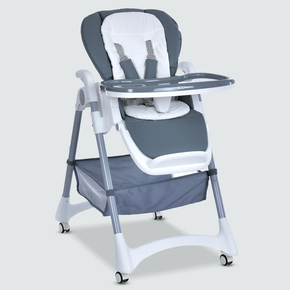 Стільчик для годування El Camino ME 1177 складний зі знімним столиком на коліщатках Storm Gray (32185858) Стільчик для годування El Camino ME 1177 складний зі знімним столиком на коліщатках Storm Gray (32185858)