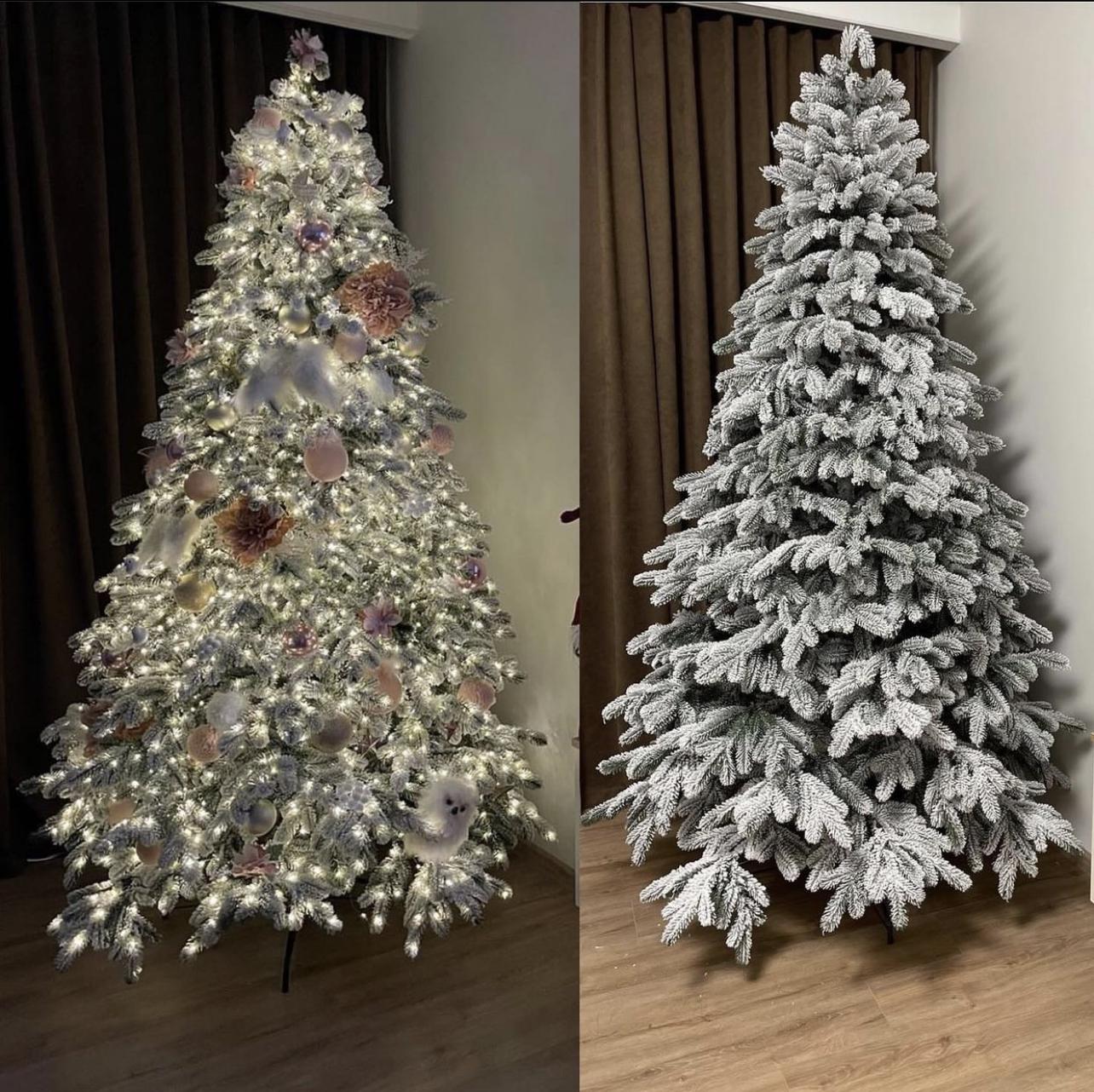 Ялинка штучна лита Андора Засніжена з підставкою 3,00 м (26251136) - фото 4