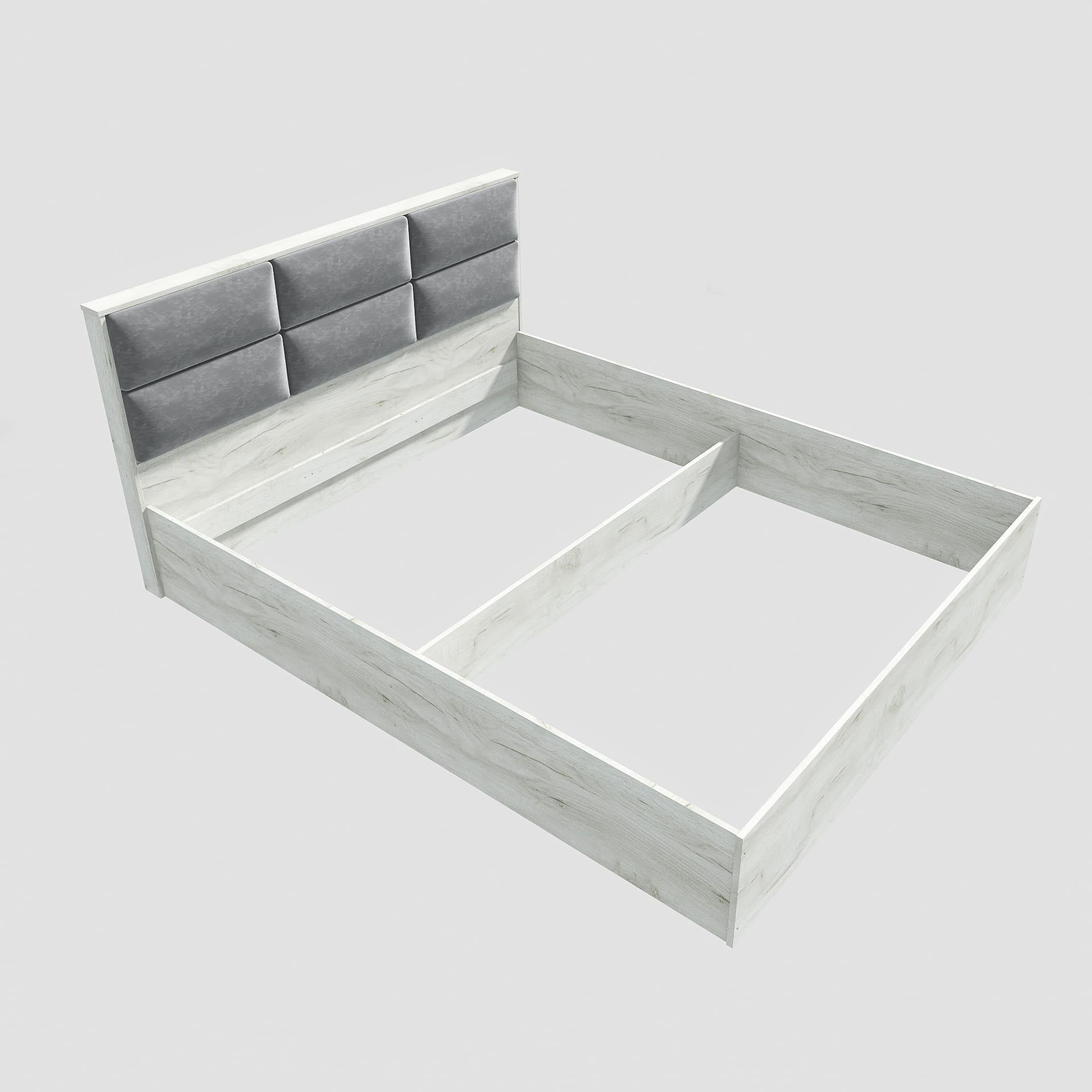 Кровать Эверест КЛ 1600 Лайт без основания под матрас 170х212х94 см Дуб крафт белый (09146)