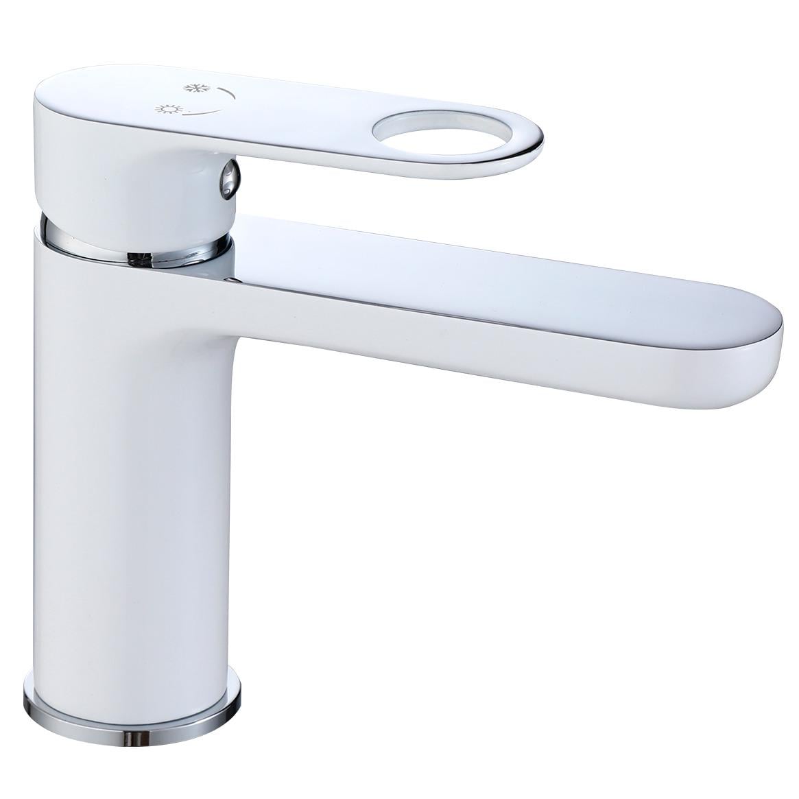 Смеситель для умывальника Q-tap Jay QTJAY270CRW45551 однорычажный Белый (237257)
