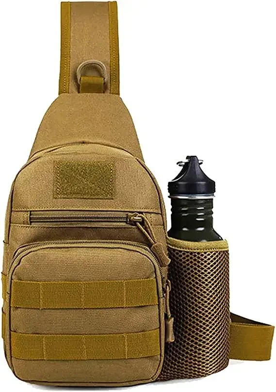 Чоловіча сумка через плече NuCamper з тримачем для пляшки з водою Койот (2524890892) - фото 3