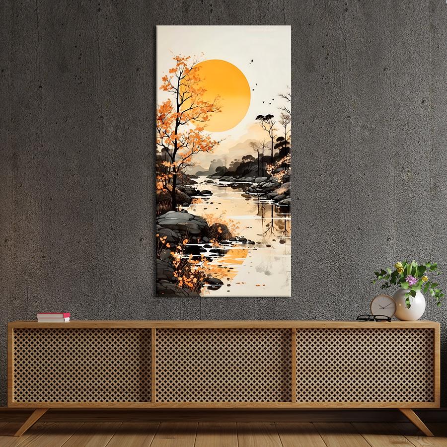 Картина на холсте Пейзаж с осенней рекой 80x40 см (167VP_L) - фото 2 Картина на холсте Пейзаж с осенней рекой 80x40 см (167VP_L) - фото 2