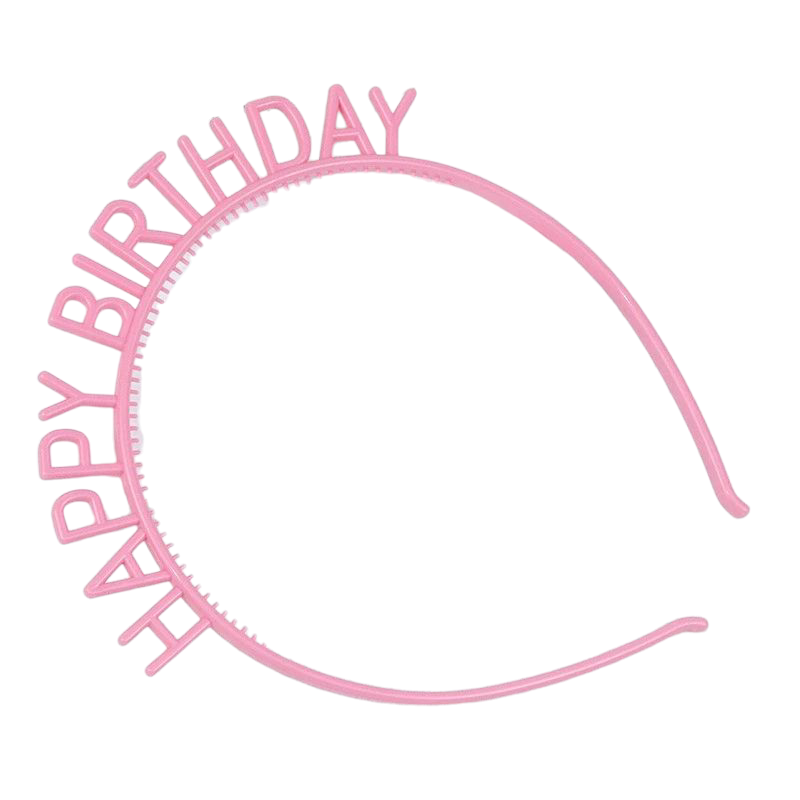 Обруч для волос Happy Birthday 15 см Розовый (2557365191)