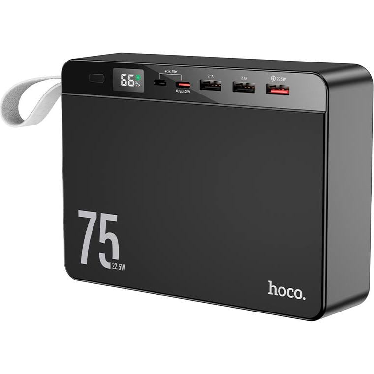 Внешний аккумулятор Hoco J94 Overlord 75000 mAh 22,5W Black (779175) - фото 2 Внешний аккумулятор Hoco J94 Overlord 75000 mAh 22,5W Black (779175) - фото 2