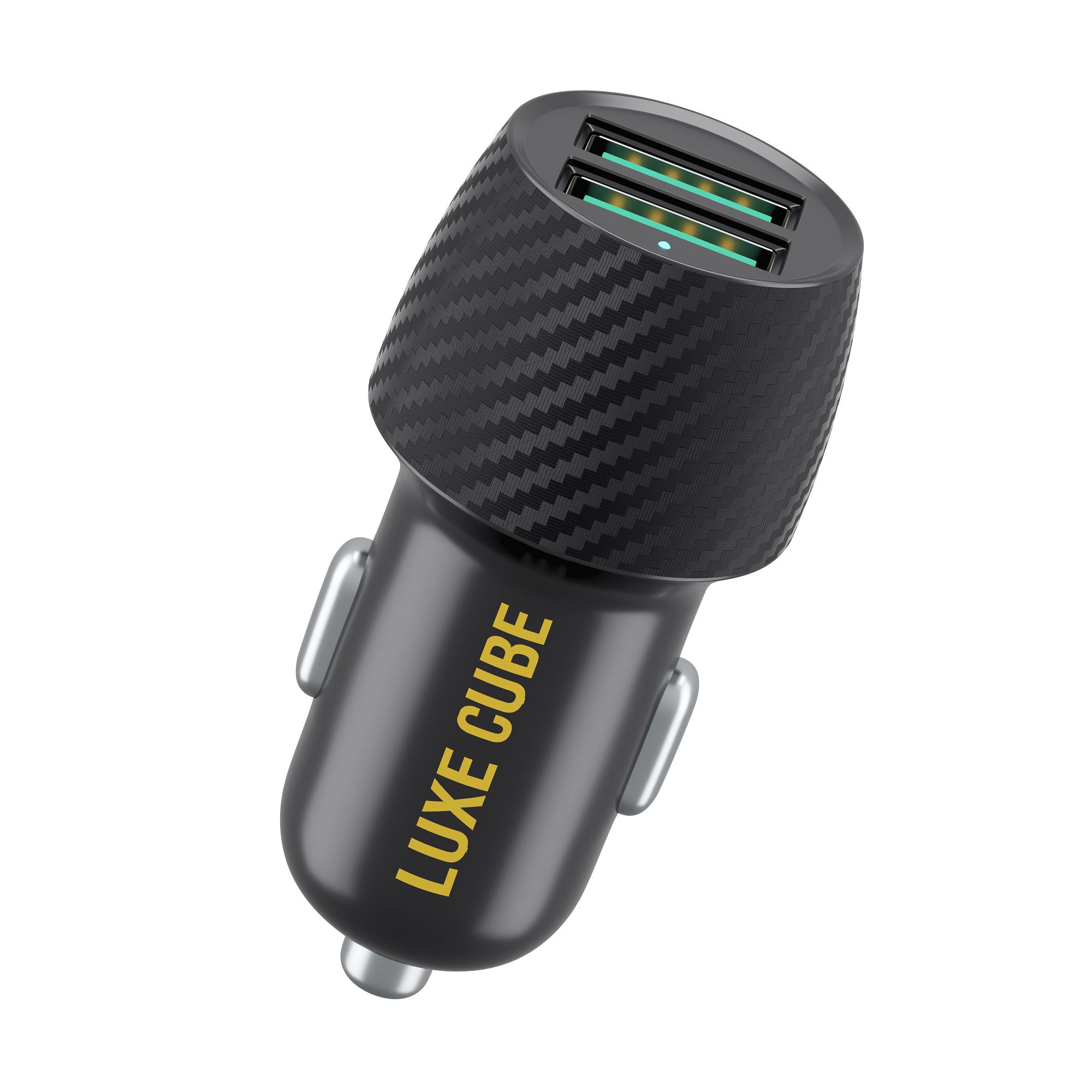 Зарядний пристрій в авто Luxe Cube 2USB 17W 5V 3.4А Black (8886668698498)