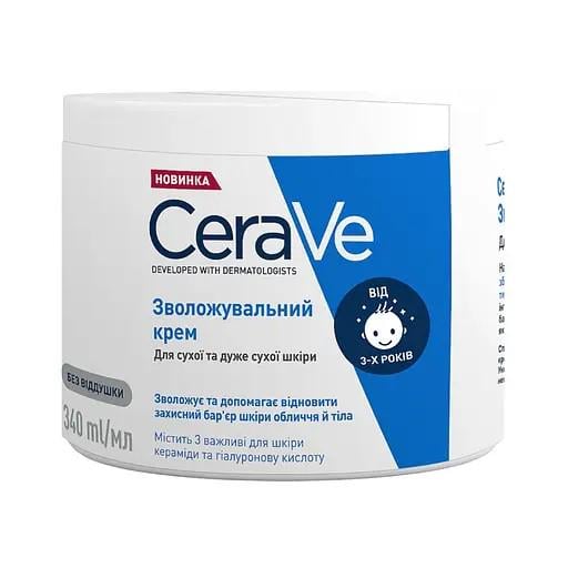 Крем увлажняющий CeraVe Moisturising Cream 340 мл для сухой и очень сухой кожи лица и тела (2020768547)