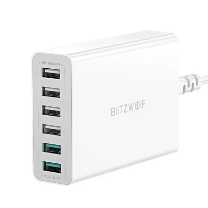 Зарядний пристрій BlitzWolf BW-S15 6 USB 60 Вт (9201685)