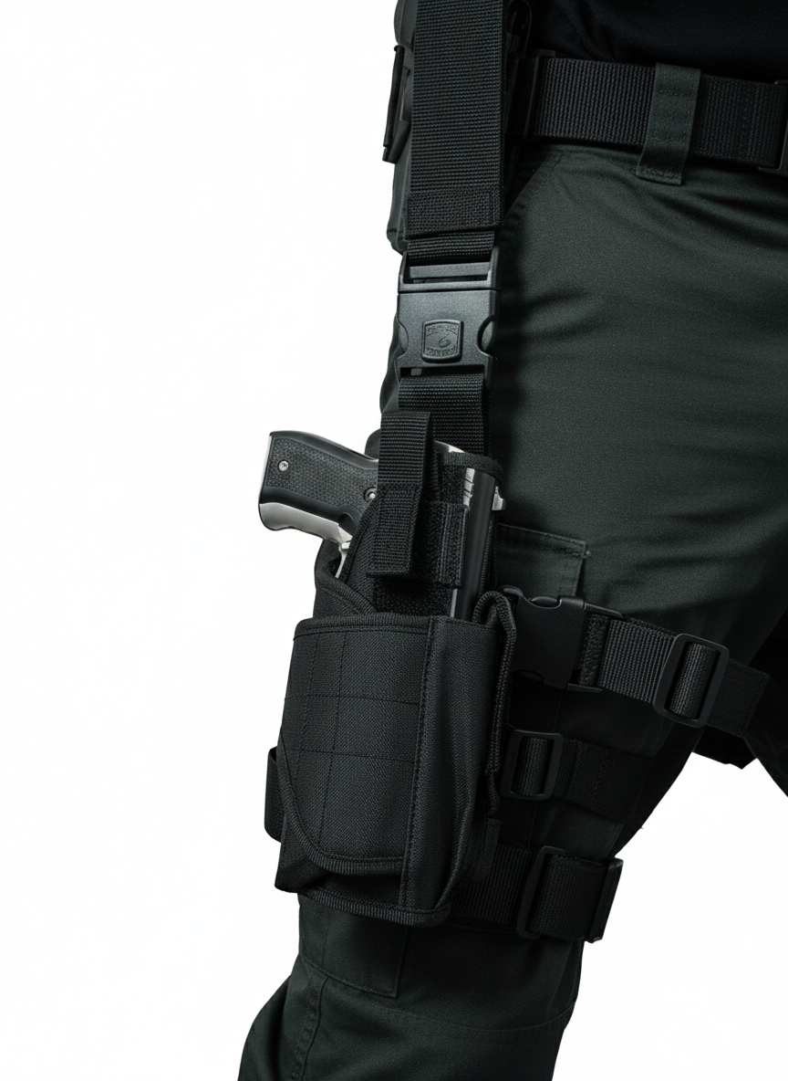 Кобура с креплением на бедро и на пояс Черный