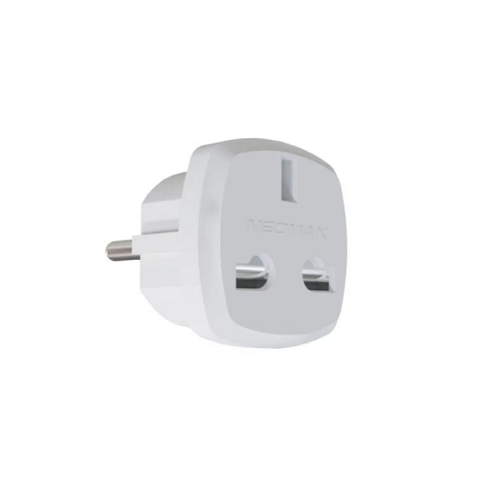 Адаптер переходник с заземлением Neomax NX1029 "британский стандарт" Белый